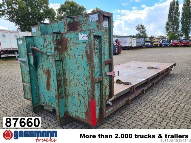 Контейнер с крюковым захватом  Abrollplattform mit Stirnwand