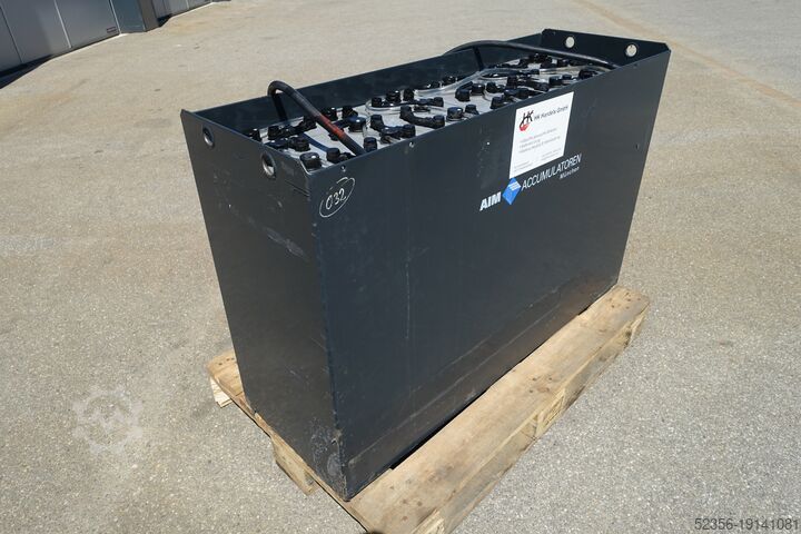 Аккумулятор вилочного погрузчика AIM Staplerbatterie gebraucht 48v 5PzS700 80% Akku Gabelstapler Solar