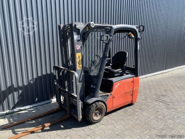 Электрический 3-колесный вилочный погрузчик Linde E14-01