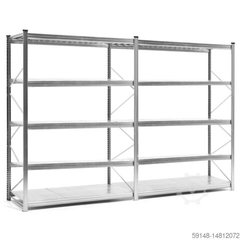 Б/у стеллажи широкого пролета, 2 секции, ширина: 3160 мм, глубина: 830 мм, высота: 3000 мм. Kruizinga 98-0900GB-3M