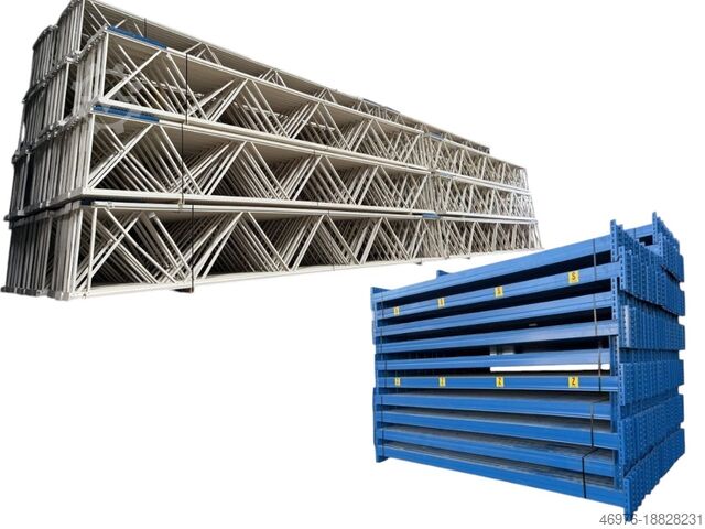 система стеллажей для поддонов на многоярусном складе Nedcon NS / Regallänge: 19.100 mm / St.: 9.000x1.100 mm / Tr. 3.700 mm