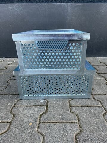 Перфорированный металлический контейнер Gitterbox Pojemnik metalowy