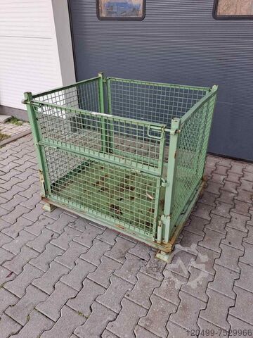 Сетчатый ящик штабелируется и складывается Gitterbox 1200 x 1000 mm - faltbar