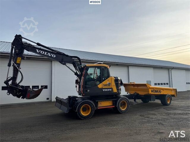 Гусеничный экскаватор Volvo EWR130 Wheel Excavator w/ Rototilt and 2 buckets.