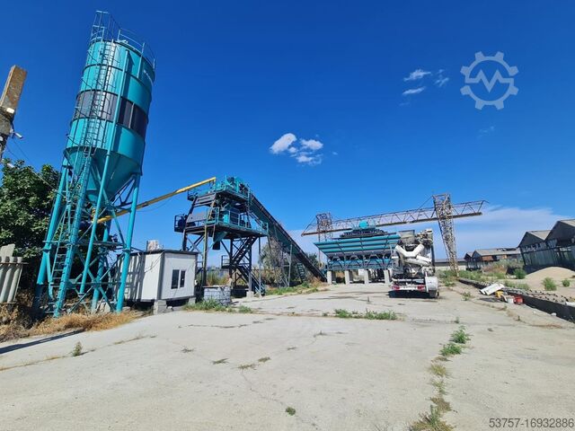 стационарная бетоносмесительная установка 60 m3/h stationary concrete mixing plant 60 m3/h stationary concrete mixing plant