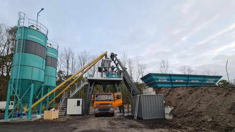 стационарная бетоносмесительная установка 60 m3/h compact concrete batching plant 60 m3/h compact concrete batching plant