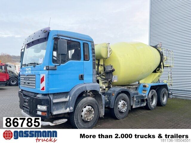 Мобильный бетонный завод MAN TGA 35.410 8x4 BB, Betonmischer Karrena 10m³