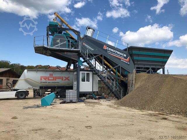 мобильная бетоносмесительная установка 60 m3/h mobile concrete mixing plant 60 m3/h mobile concrete mixing plant