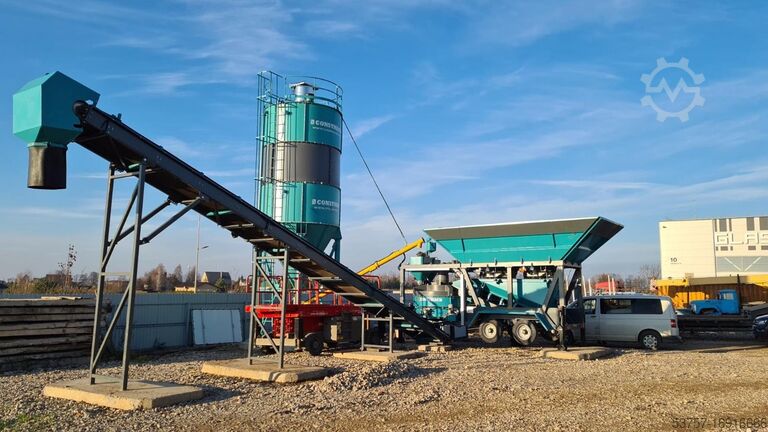 мобильная бетоносмесительная установка 45m3 small mobile concrete mixing plant 45m3 small mobile concrete mixing plant