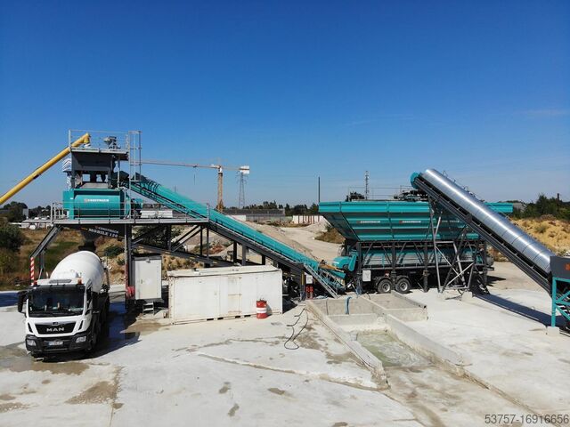 мобильная бетоносмесительная установка 120 m3/h mobile concrete mixing plant 120 m3/h mobile concrete mixing plant