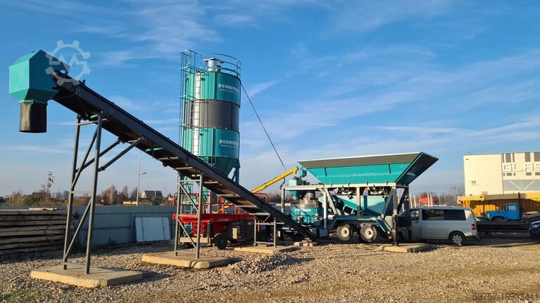 мобильная бетоносмесительная установка 45 m3 small mobile concrete mixing plant 45 m3 small mobile concrete mixing plant