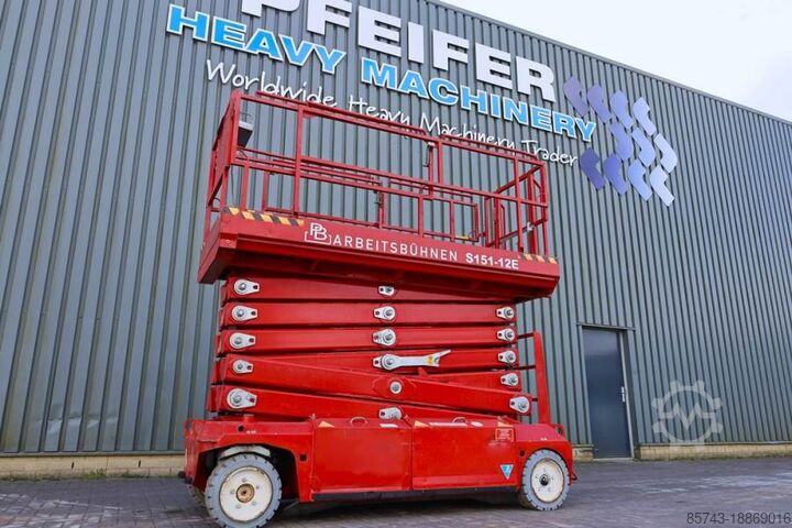 Ножничный подъемник PB LIFT S151-12E Electric, 15m Working Height, 550kg