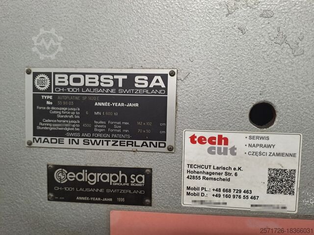 Высечка Bobst SP 1420 E