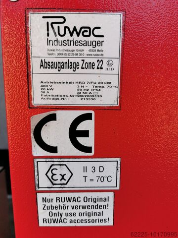 Вытяжка, пылесос EX RUWAC Ruwac DS6 M ZONE 22