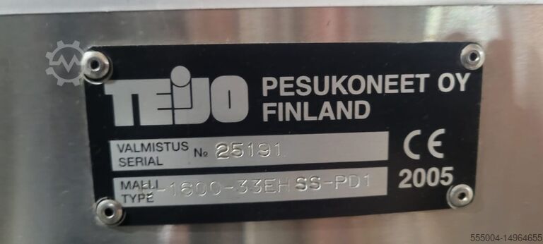 Промышленная промывочная камера с распылительной камерой Teijo C-1600-33EHSS-PD1