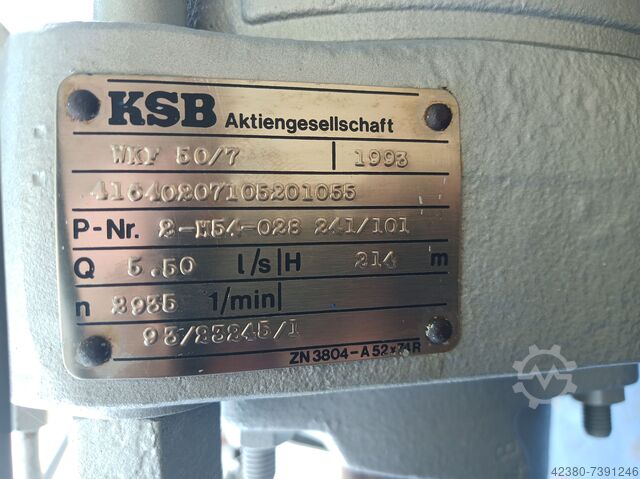 Центробежный насос Питательный насос для котла KSB WKF 50/7 ; 30kW ; 20m³/h ; 214m