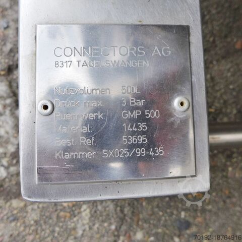 Напорный бак объемом 500 литров из V4A  