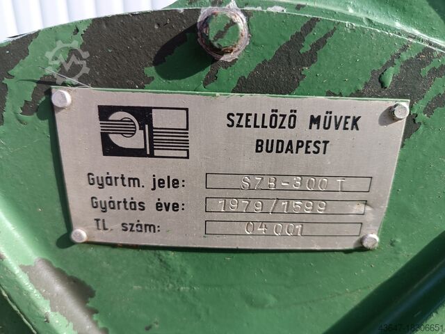 Центробежный вентилятор, вытяжной вентилятор Szellőző Művek Budapest SZB-300T