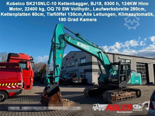 Гусеничный экскаватор KOBELCO SK210 NLC-10 OQ70 Klimaautomatik 180 Grad