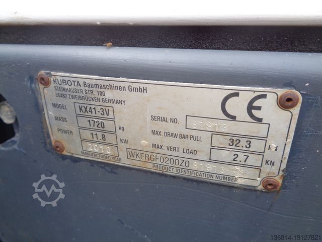 Мини-экскаватор KUBOTA KX41-3V SW + Tieflöffel