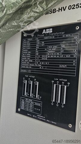 5000кВА, 11/0,708кВ, Dyn5 ABB RESIBLOC 5000 kVA, 11/0.708 kV