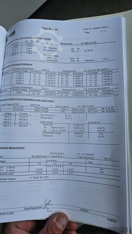 5000кВА, 11/0,708кВ, Dyn5 ABB RESIBLOC 5000 kVA, 11/0.708 kV