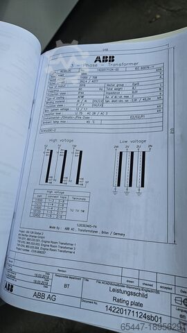 5000кВА, 11/0,708кВ, Dyn5 ABB RESIBLOC 5000 kVA, 11/0.708 kV