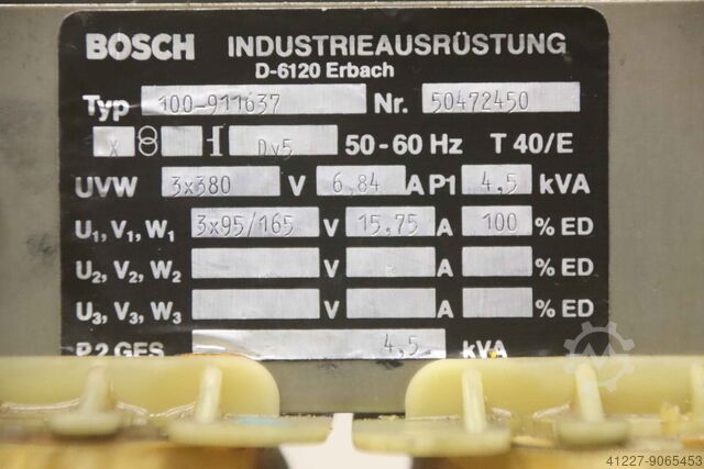 Трансформатор 4,5 кВА Bosch Mikron 100-911637 WF 51C