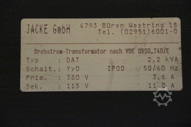 Трансформатор 2,2 кВА Jacke DAT 2,2 kVA