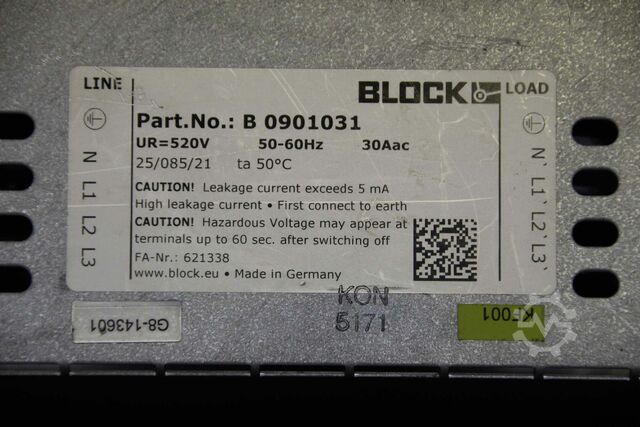 Демонстрационный фильтр Block 3 x 520 V