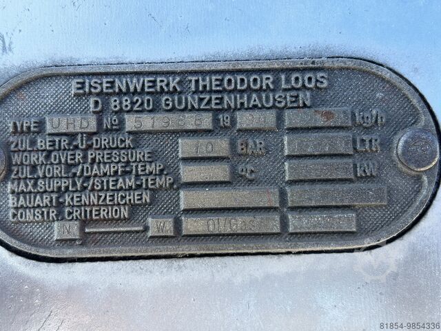 Loos 2000 кг/ч 10Bar Bj 1990. Loos 2000kg/h 10Bar Loos 2000kg/h 10Bar