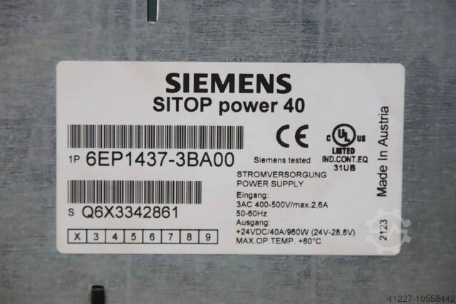 Электропитание Блок питания Siemens SITOP Power 40 6EP1434-1SL01