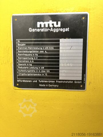 Генератор аварийного питания MTU - Siemens MTU 12V 396 TB34 1090