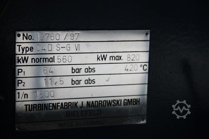 Паровая турбина Nadrowski Bielefeld C4DS-GVI