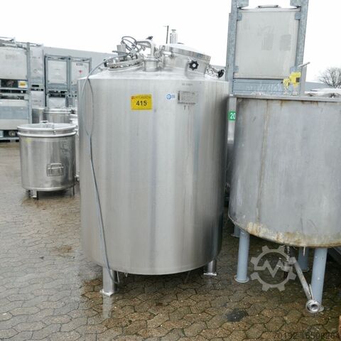 Нагревающийся/охлаждаемый напорный бак объемом 1000 литров из V4A с магнитной мешалкой  