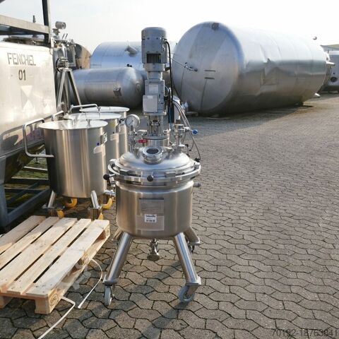 Нагреваемый/охлаждаемый сосуд высокого давления объемом 80 литров из V4A с пропеллерной мешалкой  