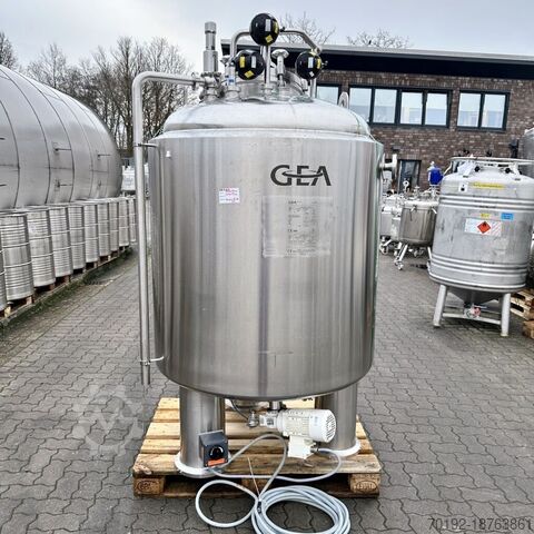 Нагревающийся/охлаждаемый напорный бак объемом 1000 литров из V4A с магнитной мешалкой  