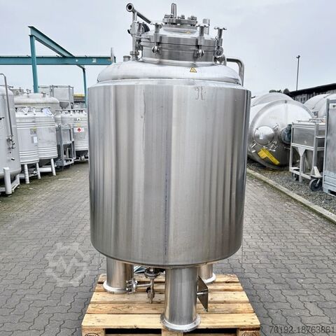 Нагревающийся/охлаждаемый напорный бак объемом 1000 литров из V4A с магнитной мешалкой  