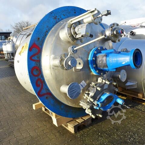 Нагреваемый/охлаждаемый реактор объемом 3586 литров из V4A с пучковой мешалкой  