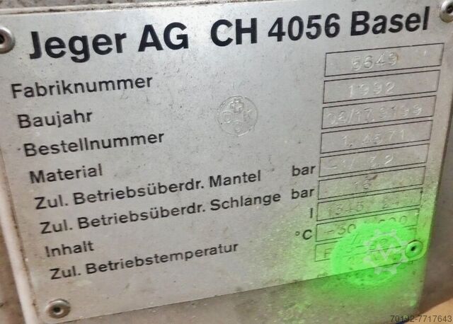 1345-литровый нагреваемый/охлаждаемый сосуд под давлением из V4A  