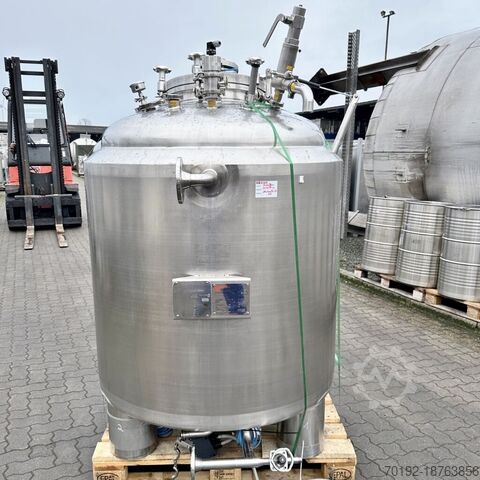 Нагреваемый/охлаждаемый сосуд высокого давления из V4A объемом 900 литров с магнитной мешалкой  