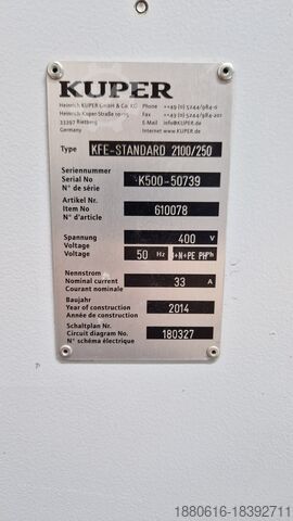 Машина для обмотки пленкой, система термоусадки KUPER KFE-STANDARD 2100/250