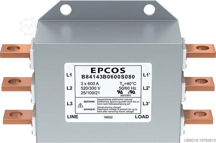 Сетевые фильтры Фильтры силовых линий для 3-фазных систем TDK B84143B0320S081