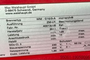 Газовая горелка WEISHAUPT WM-G10/3-A /// 900kw WM-G10/3-A /// 1000kw