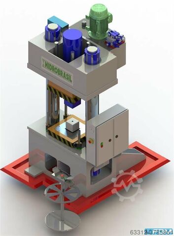 Гидравлический пресс с четырьмя колоннами Hidrobrasil 300 T Mineralsteinpresse Steinpresse