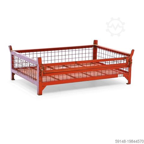 Использованный Gitterbox Прочная конструкция Прочная конструкция штабелируемый 1 клапан на 1 Kruizinga 98-494GB