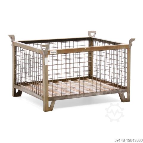 Б/у сетчатый контейнер, прочная конструкция, 4 стены, Д: 1070, Ш: 870, В: 670 (мм). 303 л. Kruizinga 98-7463GB