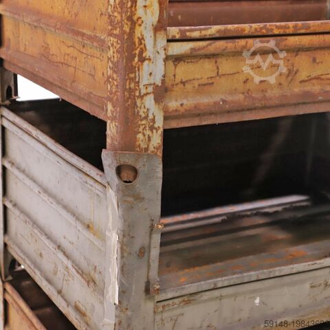 Использованные стальные штабелируемые контейнеры с прочной конструкцией и открытой передней частью,  Kruizinga 98-547GB