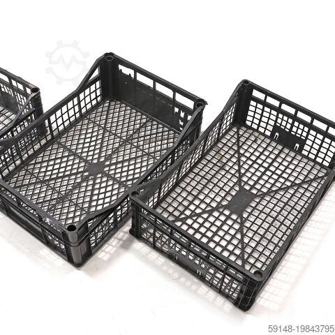 Евроконтейнеры б/у с перфорированными стенками и дном, Д: 600, Ш: 400, В: 190 (мм). 28 литров. Kruizinga 98-7329GB-PAL