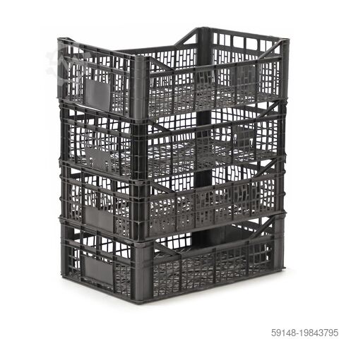 Евроконтейнеры б/у с перфорированными стенками и дном, Д: 600, Ш: 400, В: 190 (мм). 28 литров. Kruizinga 98-7329GB-PAL